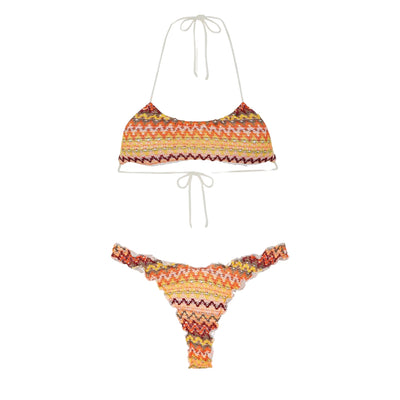 Costume Donna fascia e slip brasiliano multicolor