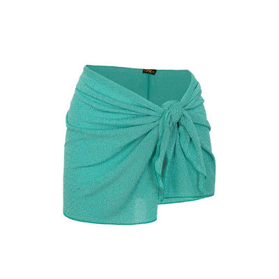 Pareo mare da Donna in tessuto lurex verde acqua