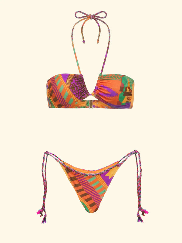 Bikini Donna F**K Fascia con Slip Regolabile Fantasia FK26SW0221X11