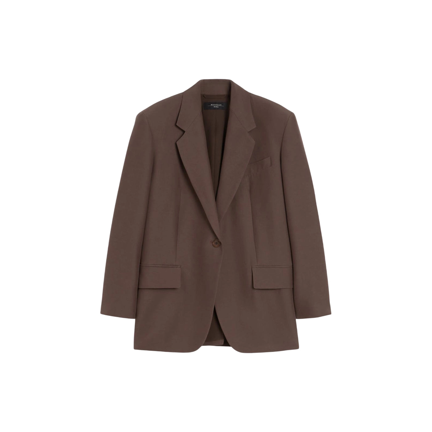 Giacca Over da Donna in misto cotone marrone