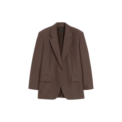 Giacca Over da Donna in misto cotone marrone