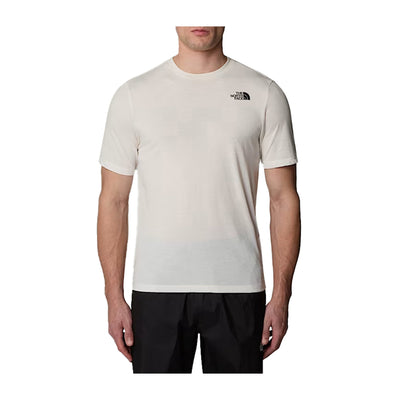 T-shirt Uomo Bianca Foundation Mountain stampata modello frontale