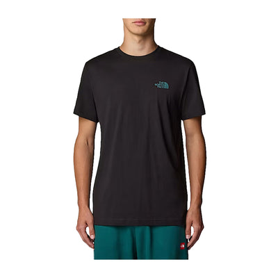T-shirt Uomo NSE Box con logo Verde modello frontale