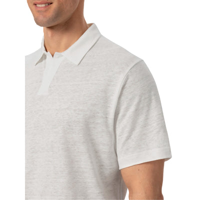 Polo Uomo Fraser senza bottoni Bianco dettaglio