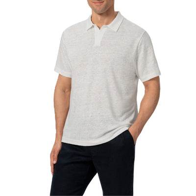Polo Uomo Fraser senza bottoni Bianco modello frontale