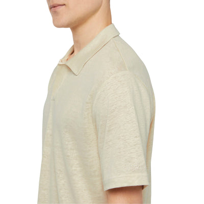 Polo Uomo Fraser senza bottoni Beige dettaglio manica