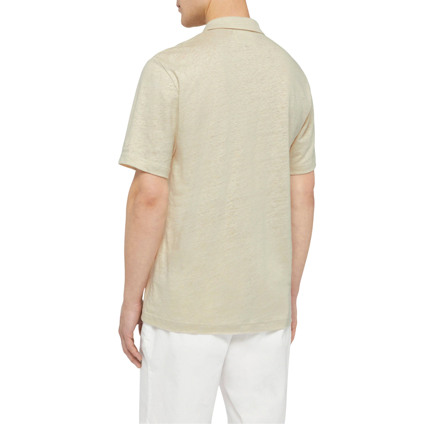 Polo Uomo Fraser senza bottoni Beige modello retro