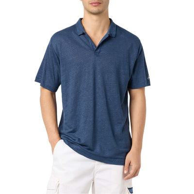 Polo Uomo Fraser senza bottoni Navy modello frontale