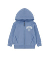 Felpa Neonato Celeste in misto cotone con tasche laterali e logo a contrasto