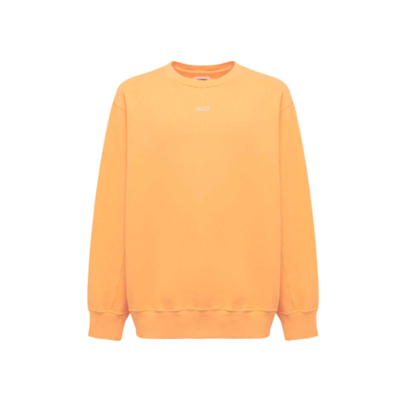 Men's sweatshirt in pure orange cotton
