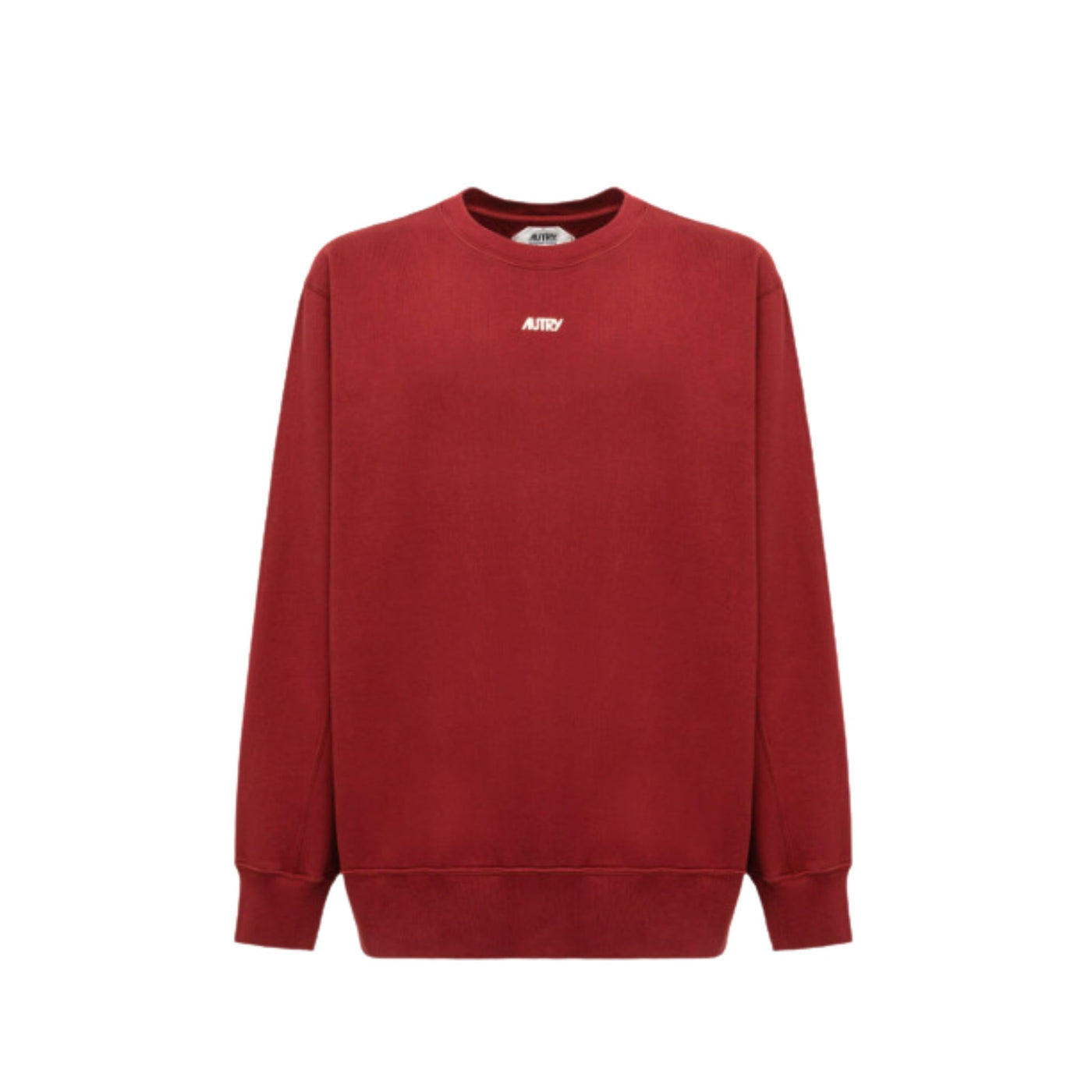 Men's sweatshirt in pure red cotton
