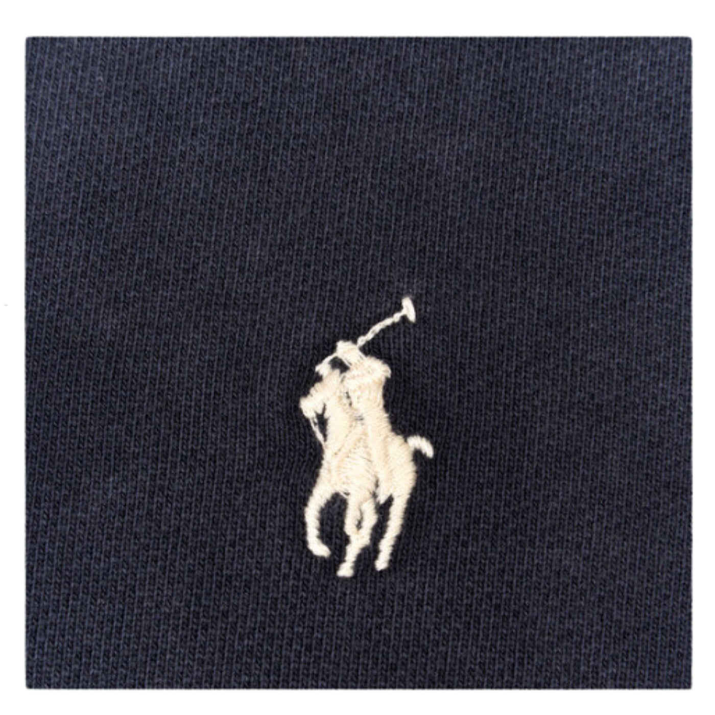 Dettaglio del logo Polo Ralph Lauren ricamato sulla felpa da uomo
