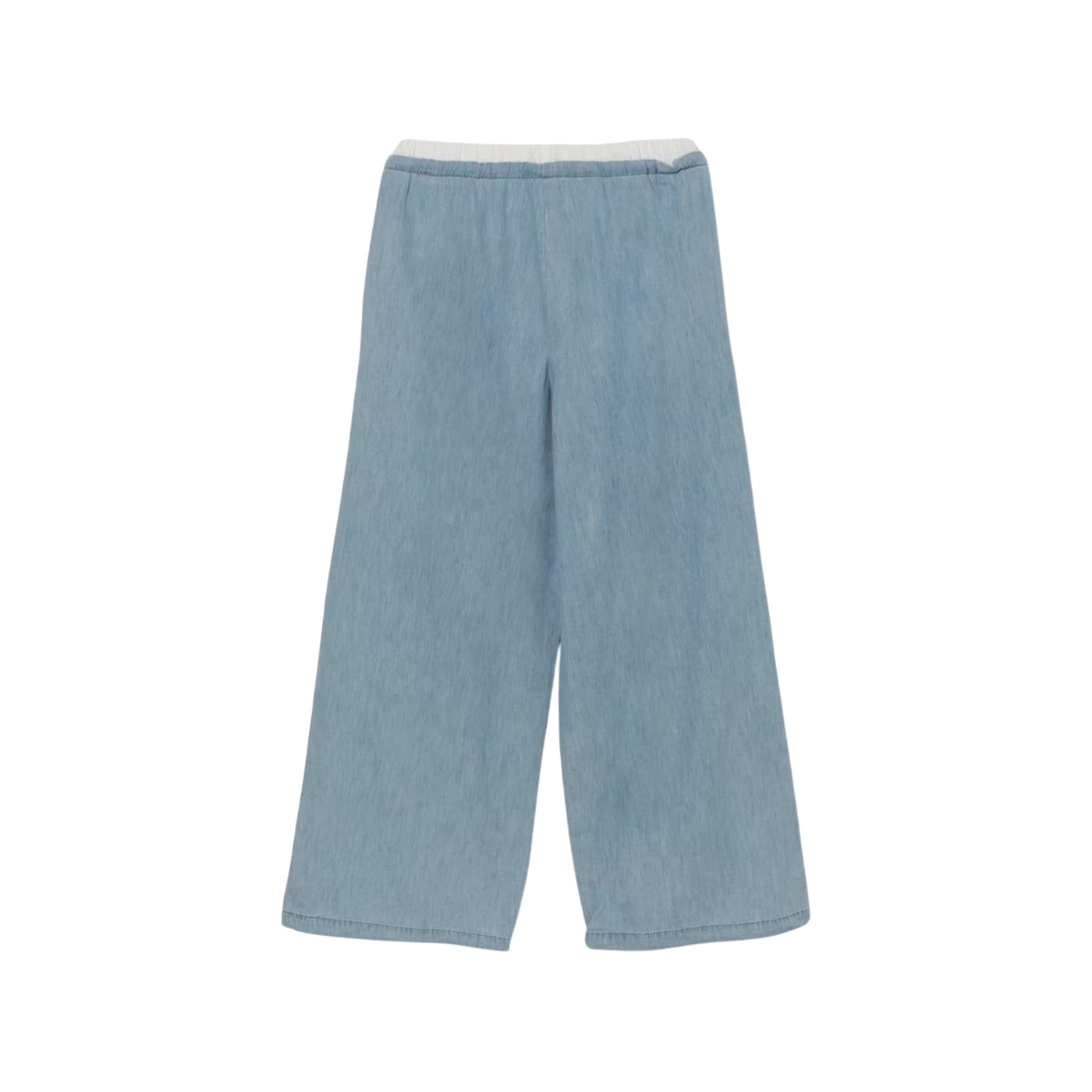 Pantaloni Bambina in denim a gamba ampia retro