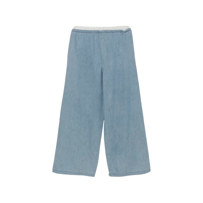 Pantaloni Bambina in denim a gamba ampia retro