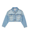 Giacca Bambina in denim, con taschine sul petto