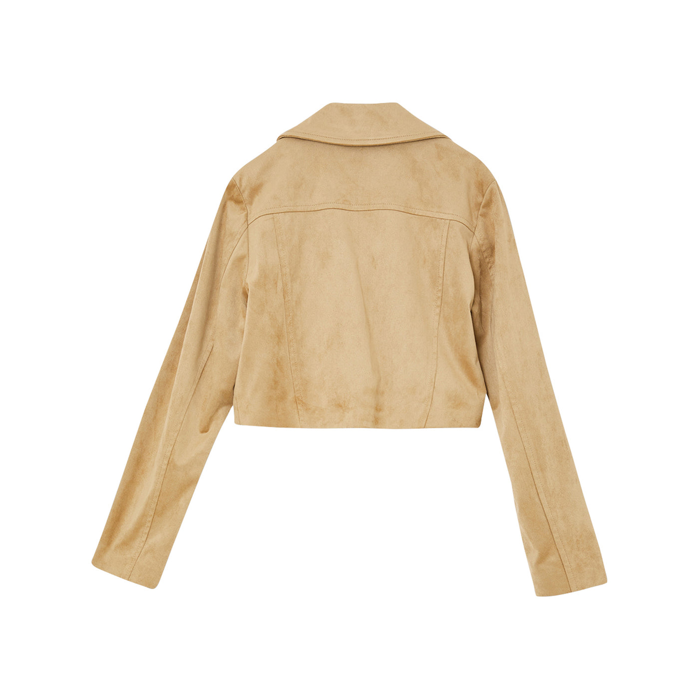 Giacca biker Bambina in tessuto spalmato Beige retro