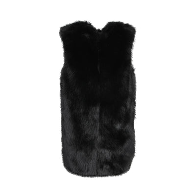 Gilet Donna in pelo sintetico, con bottoni a pressione