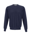 Maglia Uomo Blu, misto seta, girocollo 