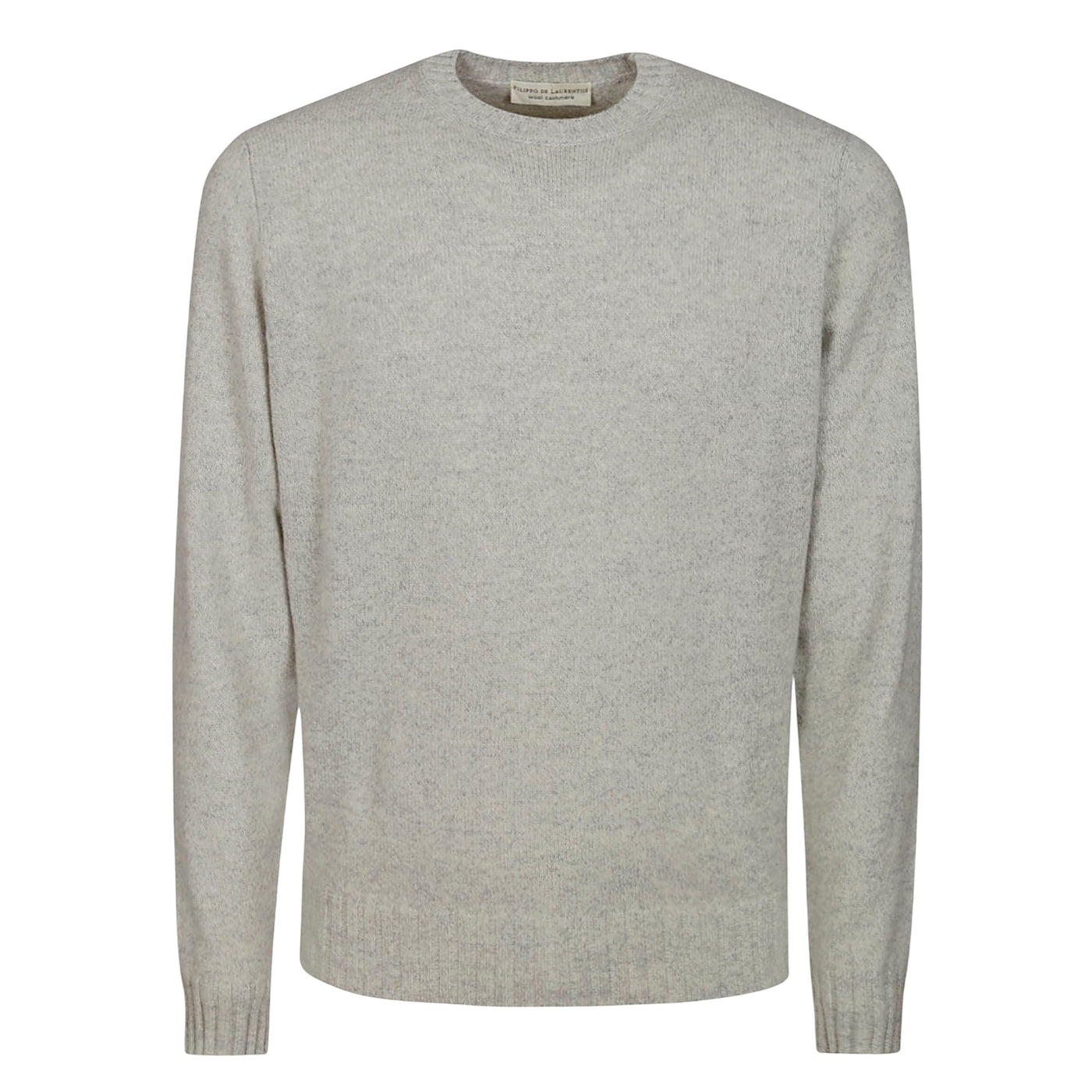 Maglione Uomo con scollo a coste ampie Grigio