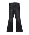 Jeans Bambina flare con cinque tasche, nero