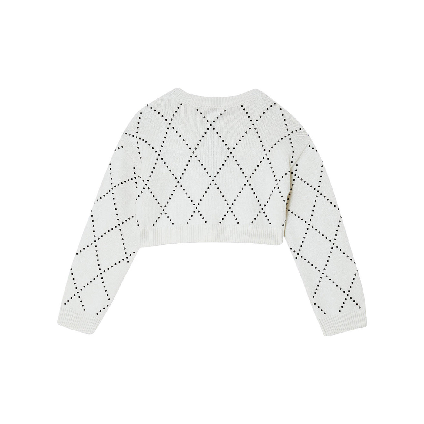 Maglia Bambina Bianca, a girocollo, cropped