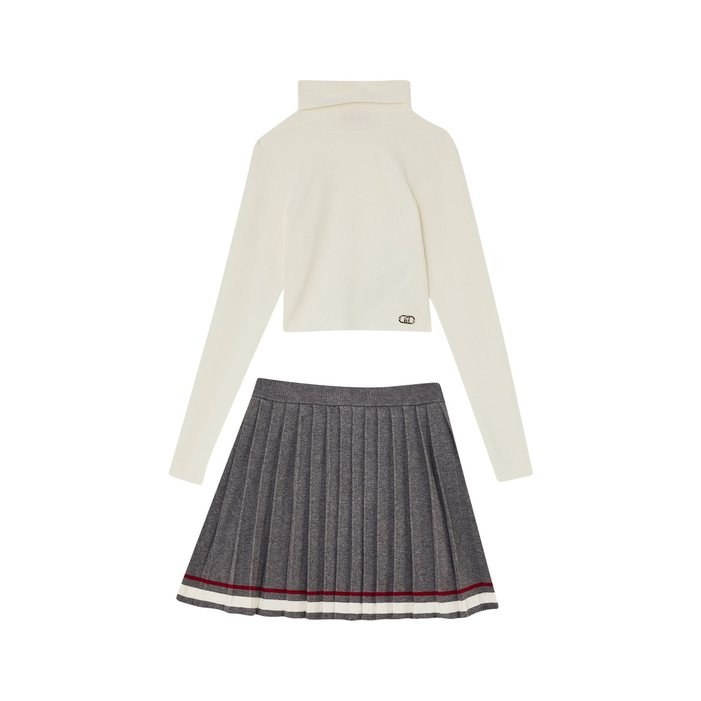 Completo Bambina con maglione e gonna plissé