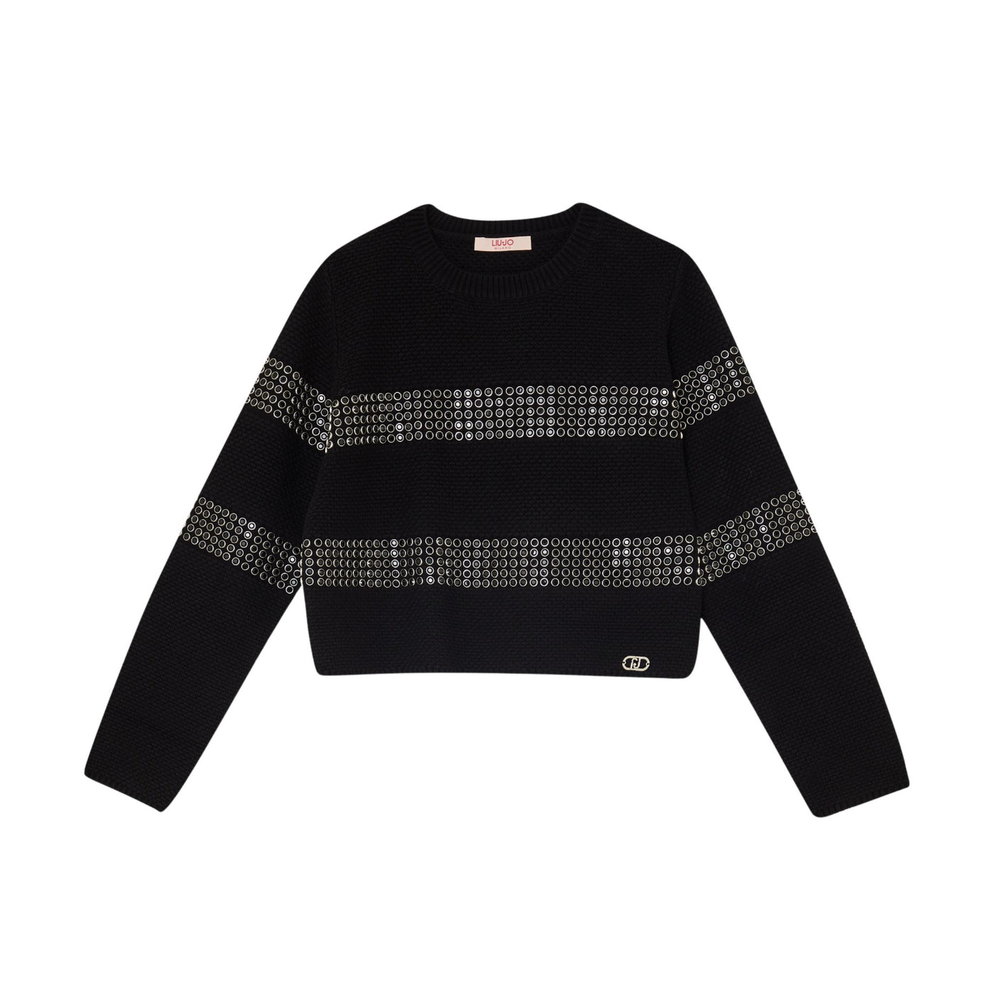 Maglia Bambina con motivo a righe con strass