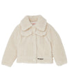 Giacca Bambina in teddy Bianco