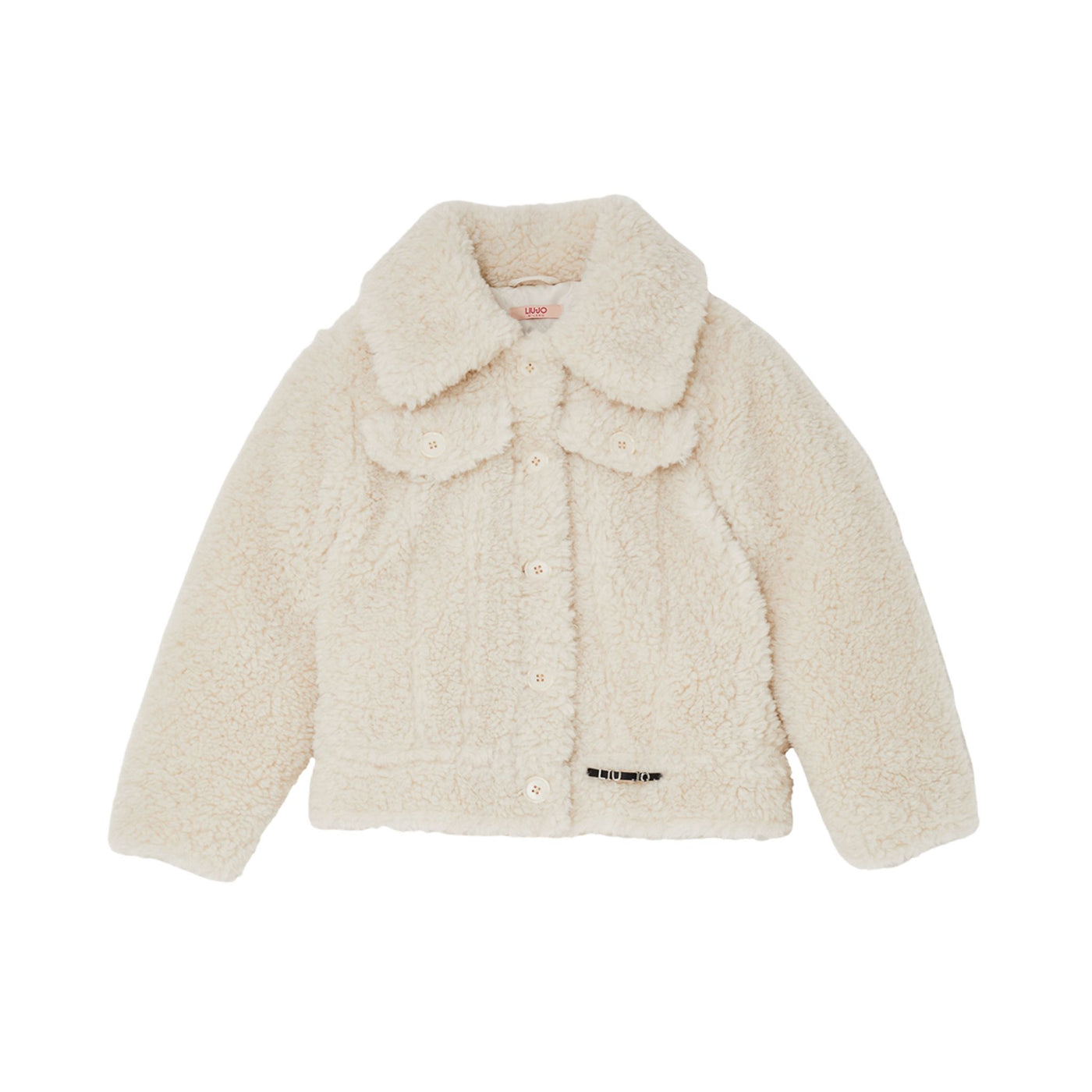 Giacca Bambina in teddy Bianco