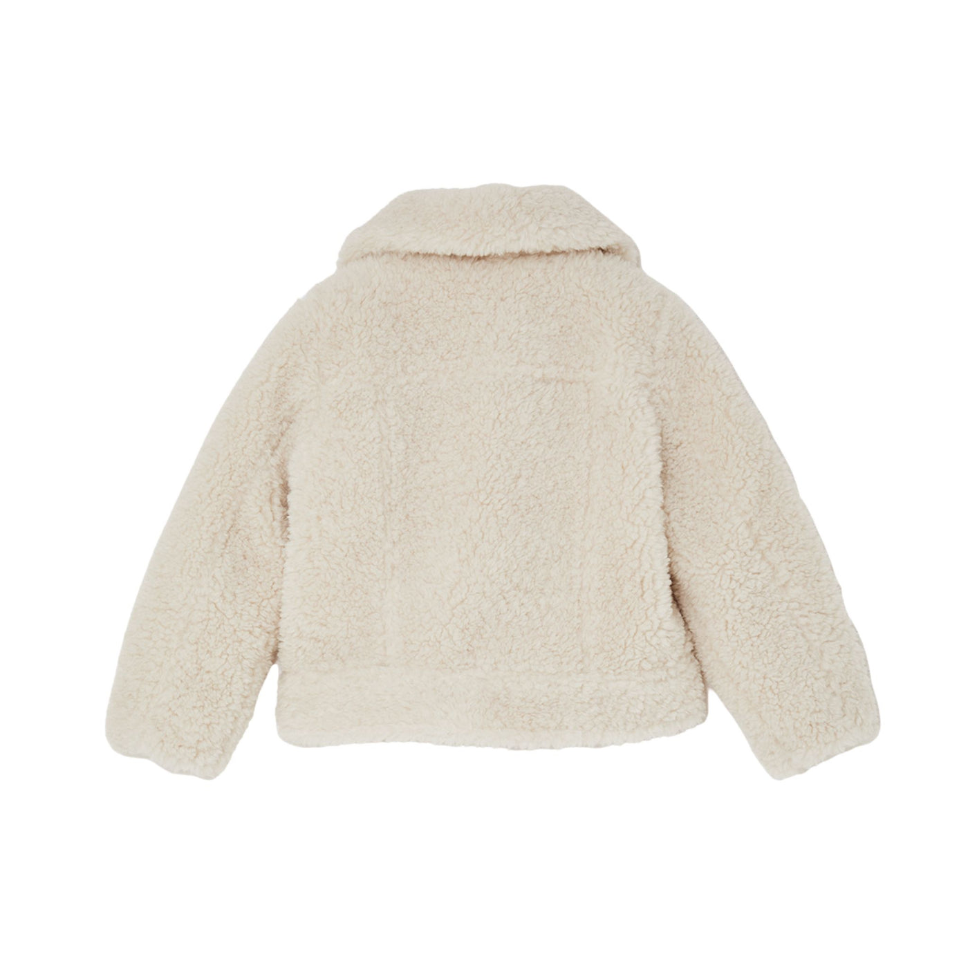 Giacca Bambina in teddy Bianco retro