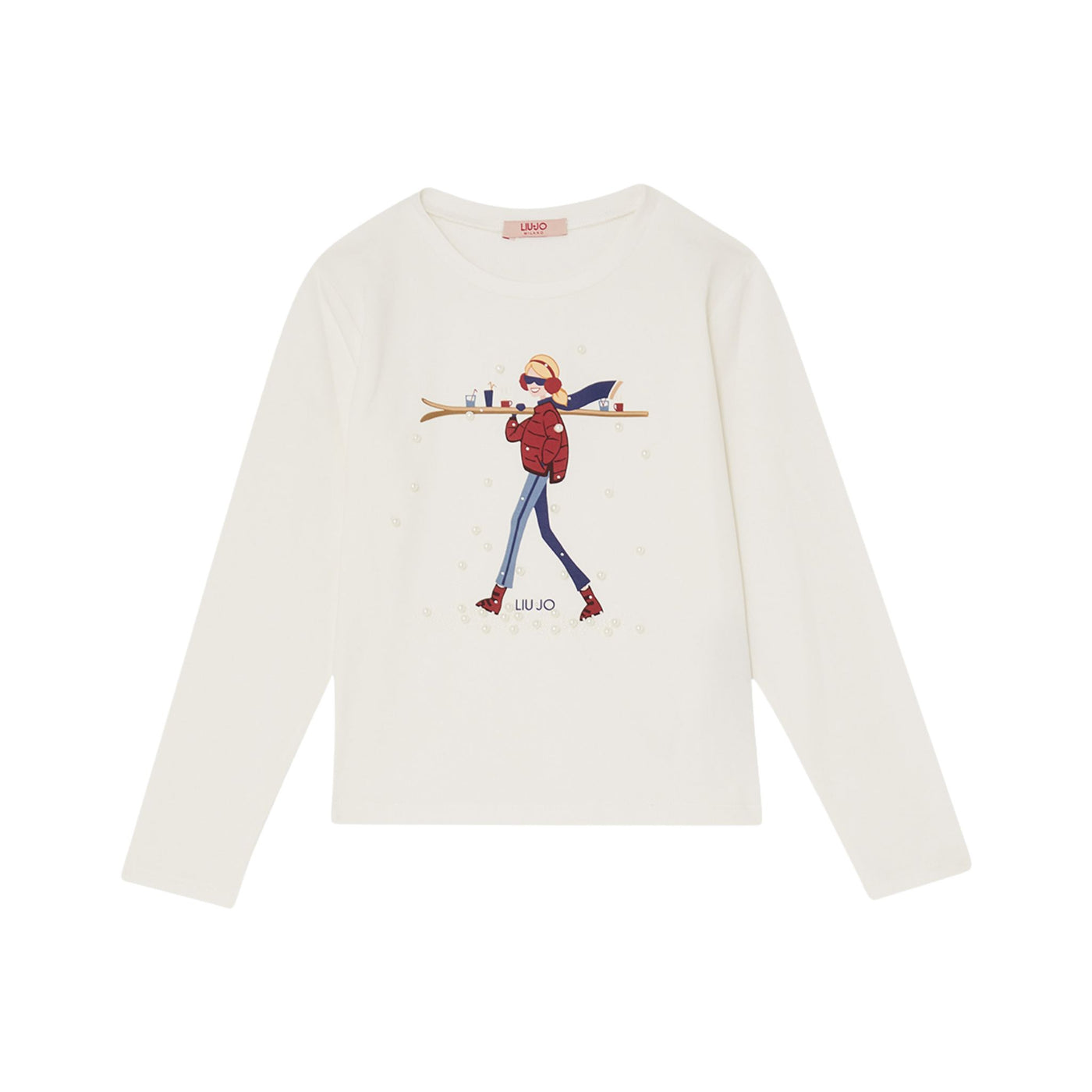 T-shirt Bambina a maniche lunghe con stampa