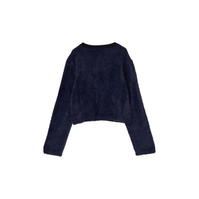Pullover con maniche soft e trecce
