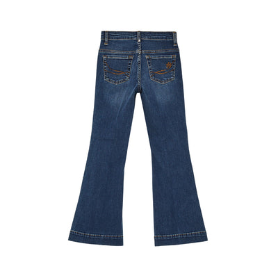 Jeans Bambina a gamba flare Blu retrro