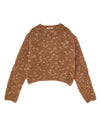 Maglione Bambina in alpaca e lana Marrone