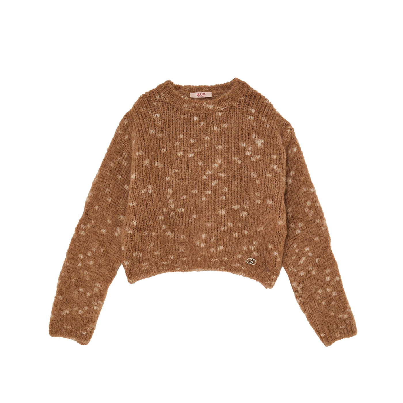 Maglione Bambina in alpaca e lana Marrone