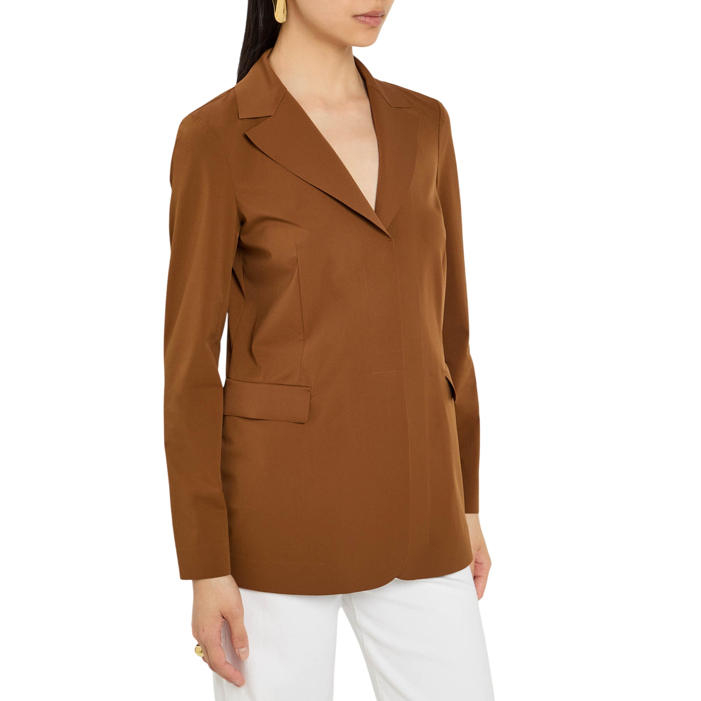 Giacca Donna Ghiera in jersey elasticizzato modella laterale