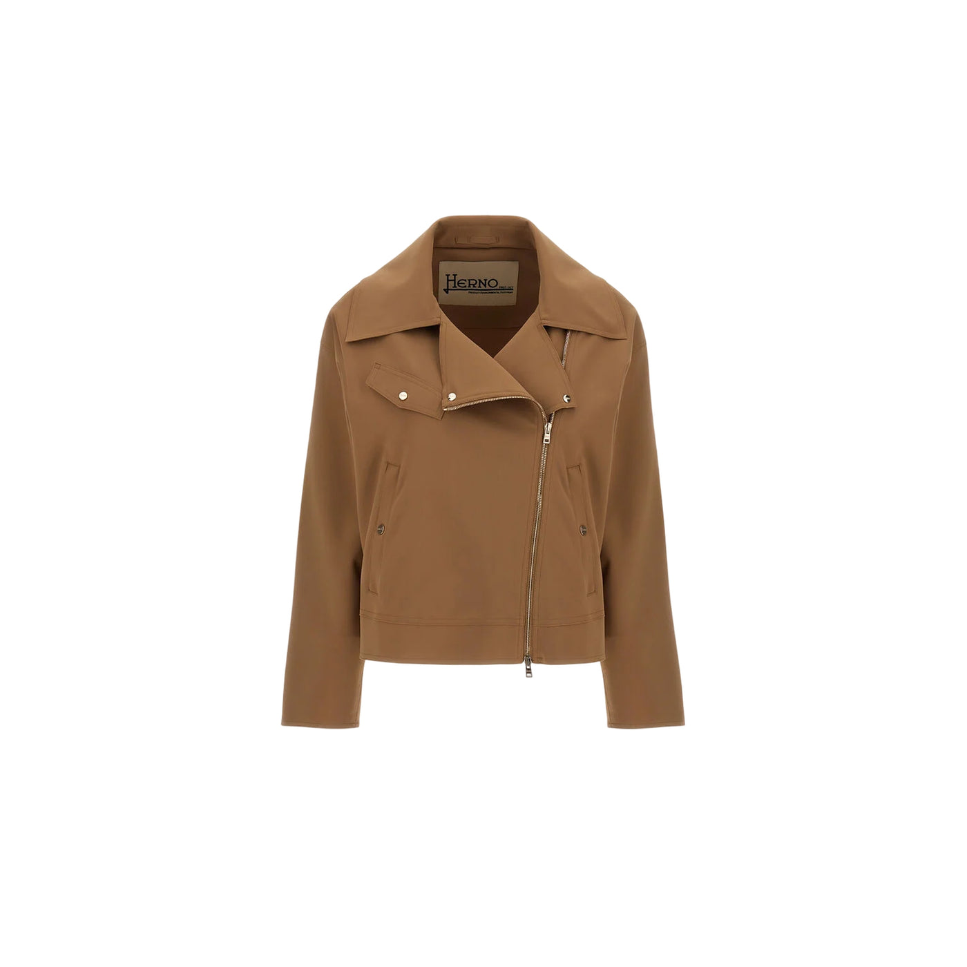 Giacca Biker Donna chiusura doppiopetto marrone