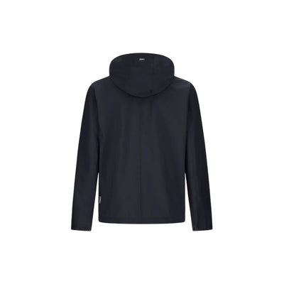 Giubbotto Uomo Blu con cappuccio rimovibile retro