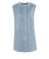 Gilet Donna Celeste, con scollatura girocollo