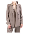 Blazer Donna con taschino a filo sul petto e chiusura doppiopetto