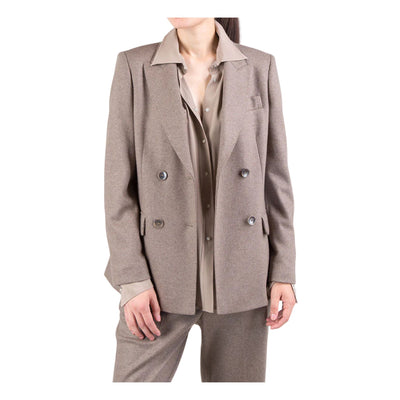Blazer Donna con taschino a filo sul petto e chiusura doppiopetto