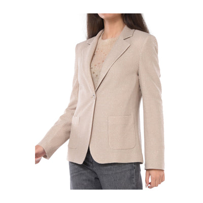 Giacca monopetto Donna a nido d'ape Beige