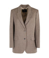 Blazer Donna in misto lana spigato, con patte laterali