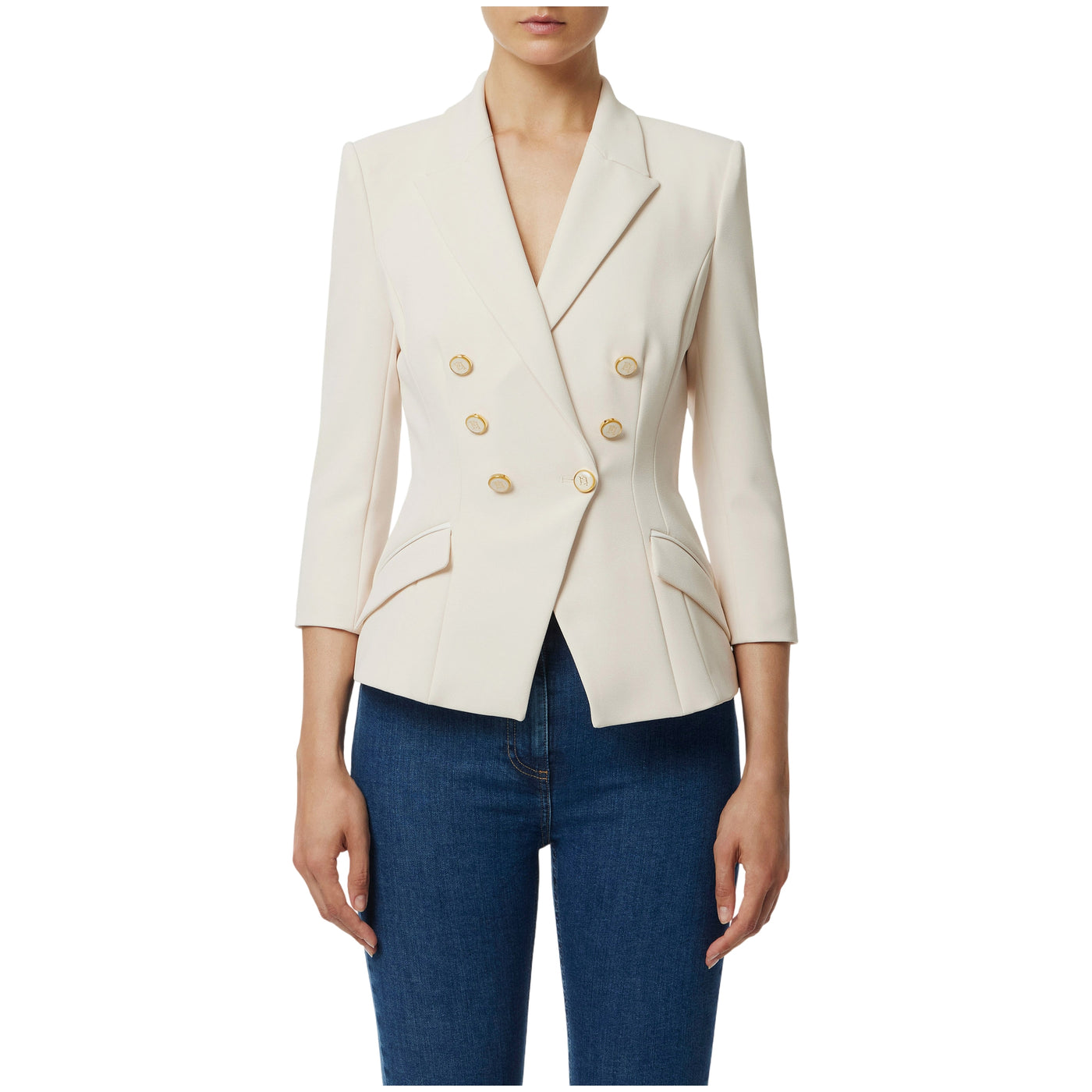 Acquista subito la Giacca Donna, con maniche a tre quarti, spalline imbottite e bottoni smaltati con logo firmata Elisabetta Franchi su Old England: vieni a scoprire tutta la collezione sul nostro sito