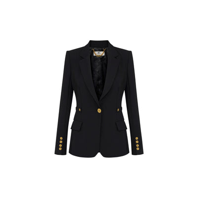 Acquista subito la Giacca Donna,  con spalline imbottite, patte applicate e dettagli gioiello, firmata Elisabetta Franchi su Old England: vieni a scoprire tutta la collezione sul nostro sito