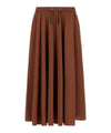 Gonna lunga Donna in nylon Marrone