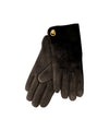Guanti Donna in camoscio marrone scuro