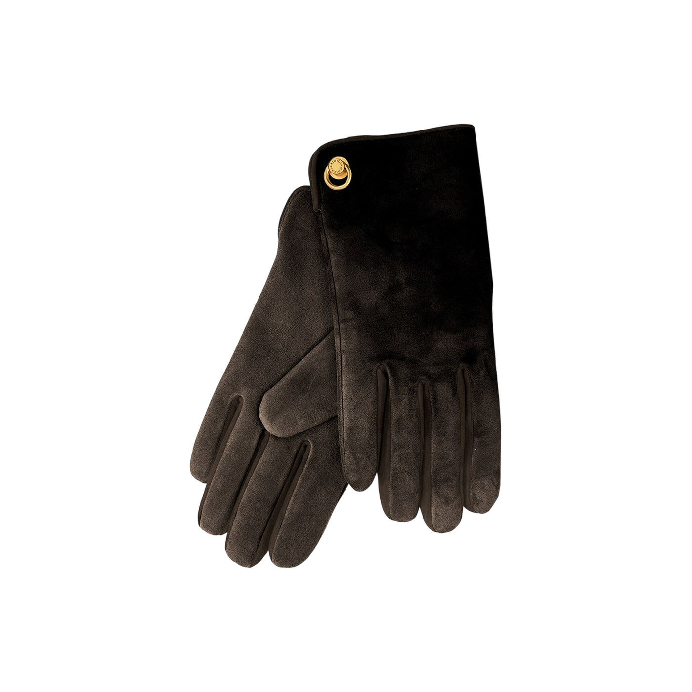 Guanti Donna in camoscio marrone scuro