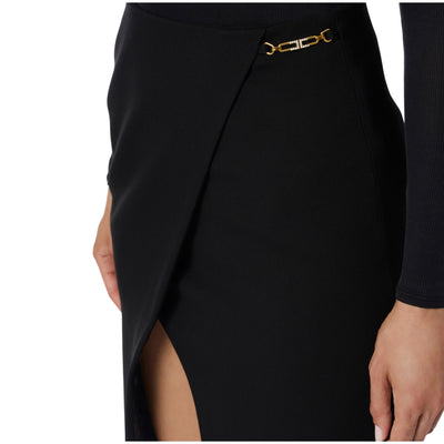 Acquista subito la Gonna Donna, con taglio asimmetrico e con dettaglio gioiello in metallo dorato con logo e strass, firmata Elisabetta Franchi su Old England: vieni a scoprire tutta la collezione sul nostro sito