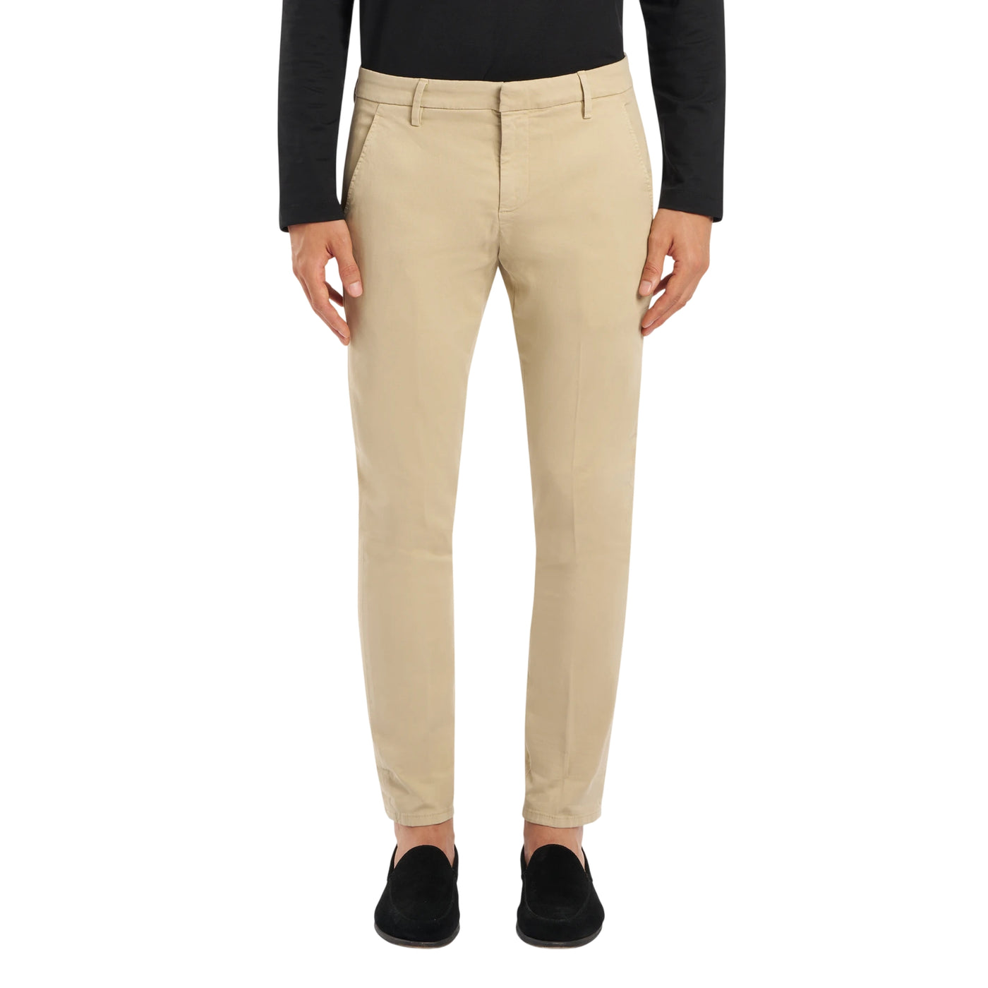 Pantaloni Uomo Gaubert Slim fit Beige modello frontale